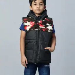 Boys Tufted Relaxed Fit Hooded Jacket-image-9