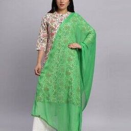 Women Chiffon Dupatta with Lace Border-picture-14