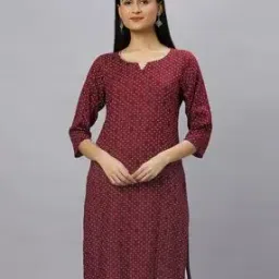 Women Printed Straight Kurta-image-4