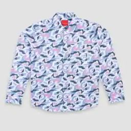 Boys Printed Regular Fit Shirt-image-3
