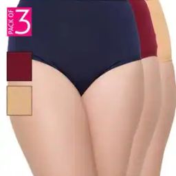 Women Pack of 3 High-Waist Cotton Hipster Panties-picture-28