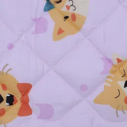BED-SHEET.COM Lavender & Red Cartoon Characters Microfiber Mild Winter 300 GSM Single Bed Comforter image 3