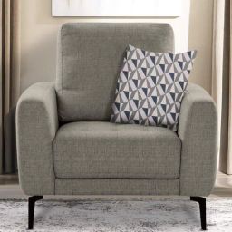 casacraft from pepperfry Portland Fabric 1 Seater Sofa in Grey Colour-picture-47