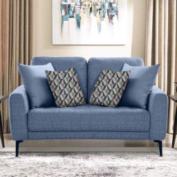 casacraft from pepperfry Portland Fabric 2 Seater Sofa in Blue Colour-picture-41