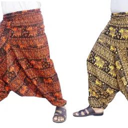 Animal Print Cotton Men Harem Pants-image-36