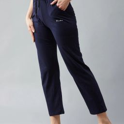 Women Solid Blue Track Pants-image-31