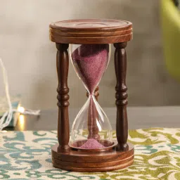 exim decor 6.5" Wooden Sand Timer-picture-33