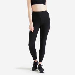 Women Gym Leggings High Waist Polyester - Black-image-5