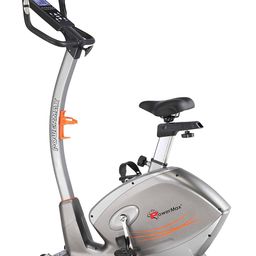 PowerMax Fitness® BU-750 Exercise Upright Bike with Hand Pulse, Adjustable Resistance, Water Bottle Cage, 9KG Flywheel for Cardi-70