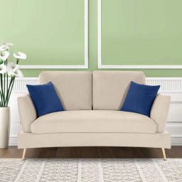 casacraft from pepperfry Trento Fabric 2 Seater Sofa in Light Grey Colour-picture-29