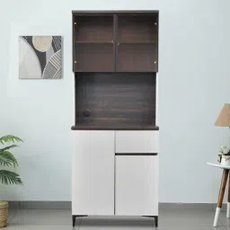royaloak Radiance Crockery Unit in White And Brown Colour-picture-38