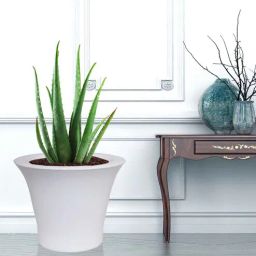 nora White Polyethylene Floor Planter-picture-49