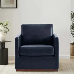 timberly Bobby Pu Leather 1 Seater Sofa In Blue Colour-picture-9