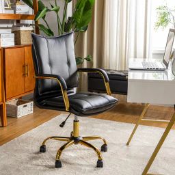 casacraft from pepperfry Marlon Leatherette Executive Chair In Black Colour-picture-49