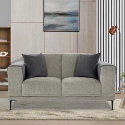 casacraft from pepperfry Franklin Fabric 2 Seater Sofa in Grey Colour-picture-39