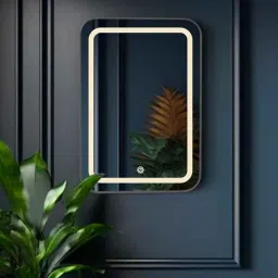 elegant arts & frames Charcoal Black Aluminium Led Rectangular Decorative Wall Mirror-picture-4