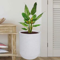 nora Medium Iris White Polyethylene Floor Planter-picture-7