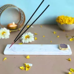home arte Marble with Rose Quartz Incense Stick Holder-picture-34