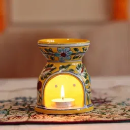unravel india Yellow Floral Oil Burner-picture-17