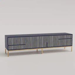 casagold Waterfall Bone Inlay TV Console In Indigo Colour-picture-2