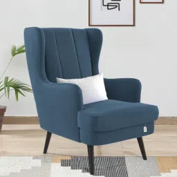 febonic Niya Velvet Wing Chair In Oxford Blue Colour-picture-33