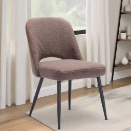 casacraft from pepperfry Nova Boucle Dining Chair In Beige Colour-picture-13