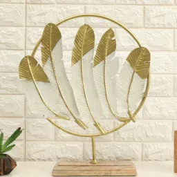 vedas Metal Gold Tucker Four Leafs Table Decor-picture-20