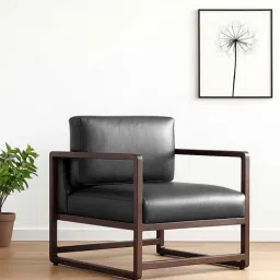 timberly Aura Pu Leather Arm Chair in Grey Colour-picture-49