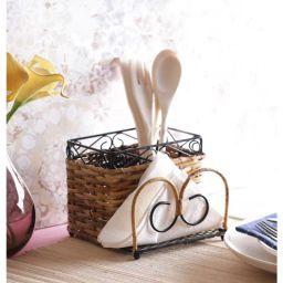 Brown Bamboo Cutlery Holder by VarEesha-picture-21