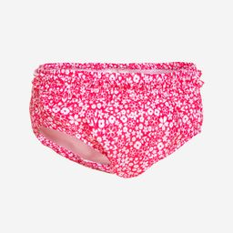 Baby Washable Swim Nappy Briefs Reusable & Leak-Proof Pink Flower Print-image-4
