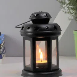 exim decor Noel Black Metal Hanging Tea Light Holder-picture-47