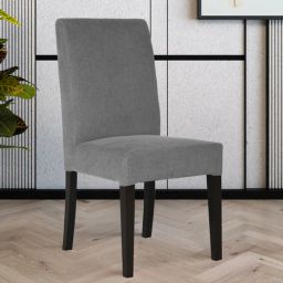 woodsworth from pepperfry Eva Fabric Dining Chair in Steel Grey Colour-picture-4