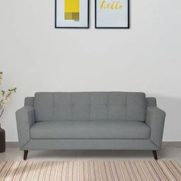 casacraft from pepperfry Amanda Fabric 3 Seater Sofa In Steel Grey Colour-picture-15
