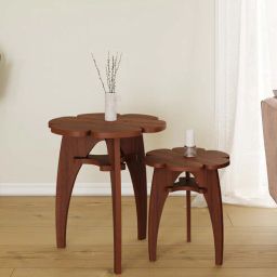 mintwud from pepperfry Lilly End Table In Walnut Colour-picture-27