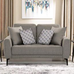 casacraft from pepperfry Portland Fabric 2 Seater Sofa in Grey Colour-picture-11