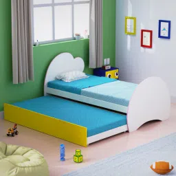 boingg! - a happy start Cloud Tails Kids Trundle Bed In White Colour-picture-22