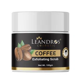 LEANDROS Coffee Exfoliating Scrub for Blemish Free Skin & Blackhead Removal - 100g-16