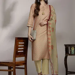 Anouk Women Floral Printed Kurta with Trousers & Dupatta-image-82