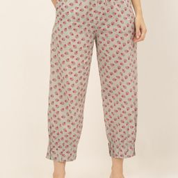 Laado - Pamper Yourself Women Grey Printed Pure Cotton Salwar-picture-41
