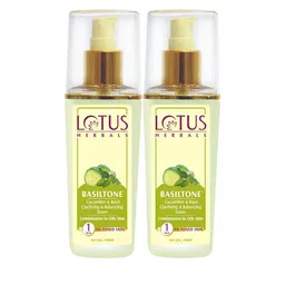 Lotus Herbals Set of 2 Basiltone Balancing Skin Toner with Cucumber - 100 ml each-5