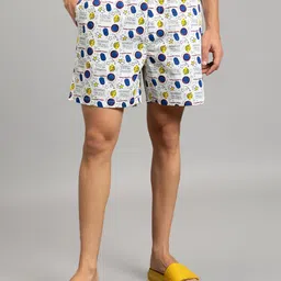 Bewakoof Men White & Blue Typography Printed Boxers-picture-43