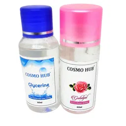 COSMO HUB Set of Glycerin & Gulabjal Toner - 60 ml each-10