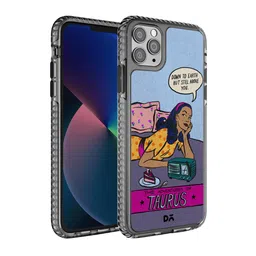 DailyObjects Transparent & Blue Printed iPhone 11 Pro Back Cover-14
