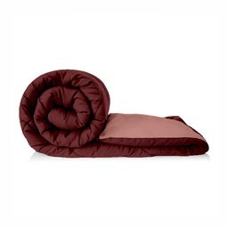 Jinaya's Maroon & Beige Microfiber Heavy Winter 233 GSM Single Bed Comforter-image-16