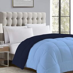 CURIOUS LIFESTYLE Navy Blue Microfiber Heavy Winter Double Bed Comforter-image-86