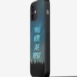 macmerise Travel Work Save Repeat Printed iPhone 12 Phone Bumper Case Cover-image-90