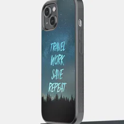 macmerise Travel Work Save Repeat Printed iPhone 14 Bumper Case Cover-picture-32