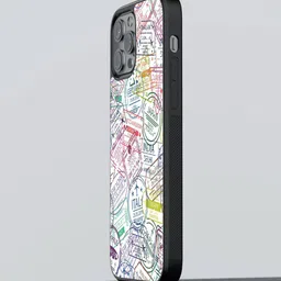 macmerise Immigration Stamps White iPhone 12 Pro Max Bumper Case Cover-86