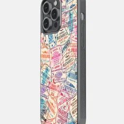 macmerise Immigration Stamps Printed IPhone 14 Pro Max Bumper Case Cover-83
