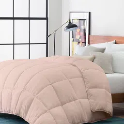 RAZZAI Peach-Coloured Microfiber Mild Winter 210 GSM Single Bed Comforter-image-22